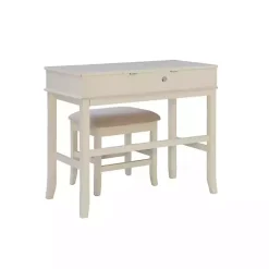 Kirklands Home Dressers & Chests|Cream Jennifer Flip-Top 2-pc. Vanity Set White