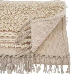 Kirklands Home Table Linens|Cream Knotted Cotton Table Runner Ivory