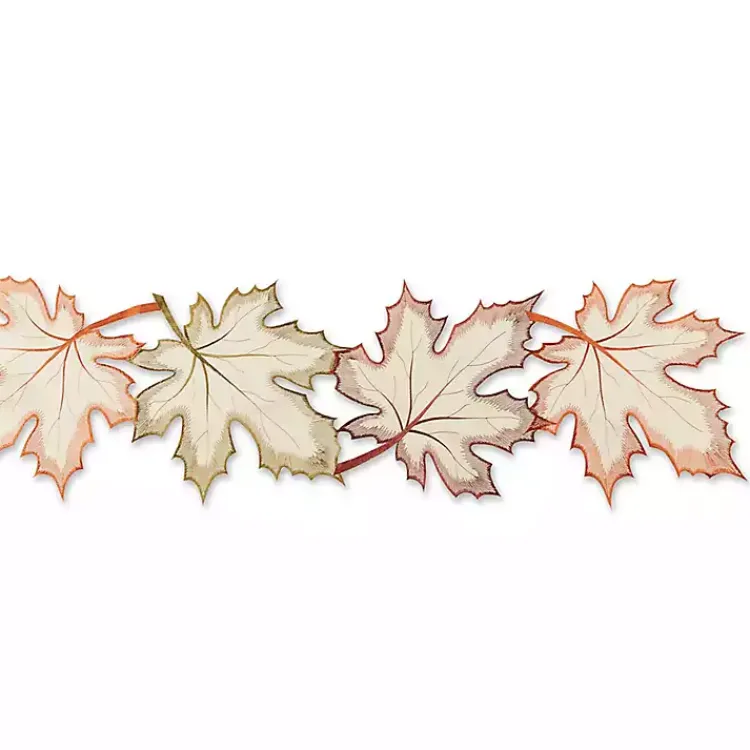 Best Cream Maple Leaves Embroidered Table Runner Fall