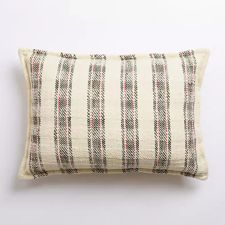 Hot Cream Plaid Lumbar Christmas Pillow Christmas Pillows