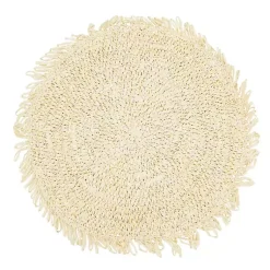 Kirklands Home Table Linens|Cream Rustic Raffia Placemats, Set of 4 Ivory