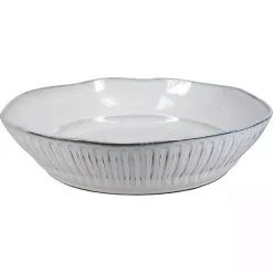 Kirklands Home Serving & Entertaining|Cream Scalloped Clay 2-pc. Serveware Set Ivory