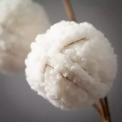 Sale Cream Sherpa Ball Christmas Spray Stems, Set of 3 Christmas Tree Decorations