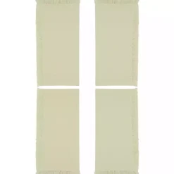 Kirklands Home Table Linens|Cream Simple Fringe Napkins, Set of 4 Ivory