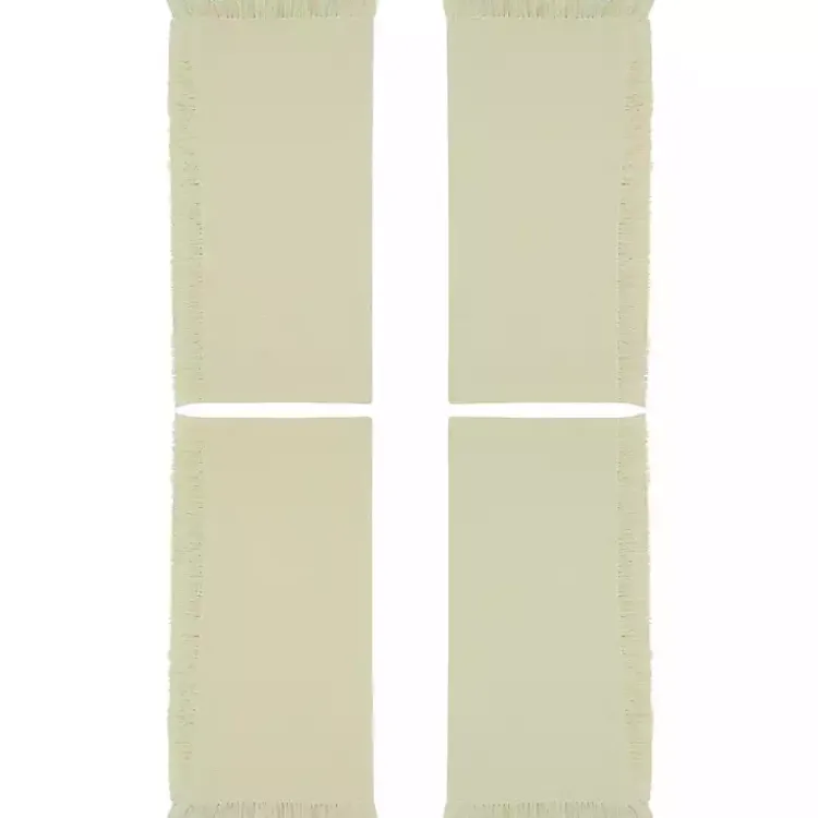 Kirklands Home Table Linens|Cream Simple Fringe Napkins, Set of 4 Ivory