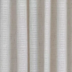 Kirklands Home Curtains & Drapes|Cream Solid Pleated Single Curtain Panel, 84 in. White