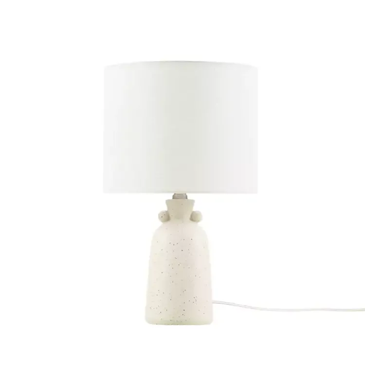 Kirklands Home Table Lamps|Cream Speckled Ceramic Table Lamp White