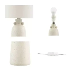 Kirklands Home Table Lamps|Cream Speckled Ceramic Table Lamp White