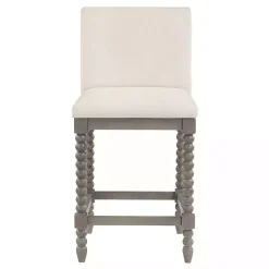 Kirklands Home Bar Stools & Counter Height Stools|Cream Spindle Legs Counter Stool Ivory