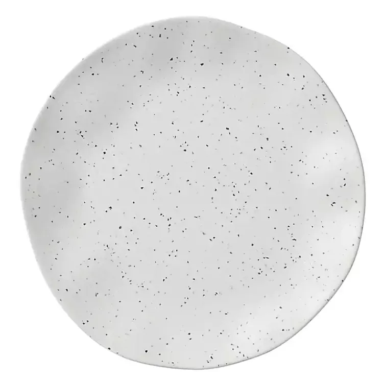 Kirklands Home Dinnerware|Cream Terrazzo 12-pc. Melamine Dinnerware Set Ivory