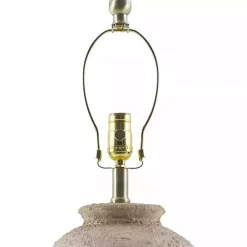 Kirklands Home Table Lamps|Cream Textured Ceramic Lia Table Lamp Ivory