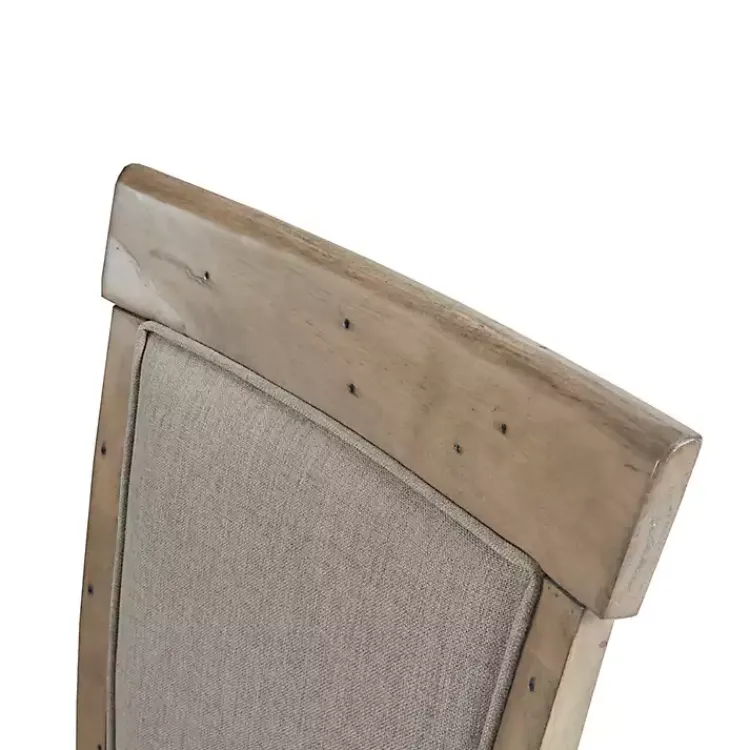 Kirklands Home Dining Chairs|Cream Upholstered Rustic Dining Chairs, Set of 2 Tan