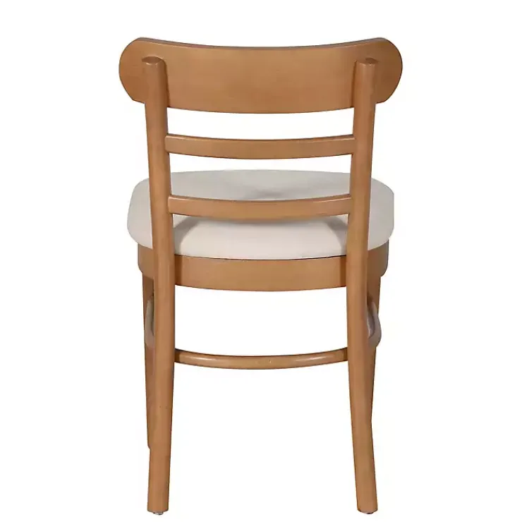 Kirklands Home Dining Chairs|Cream Upholstered Wood Dining Chairs, Set of 2 White