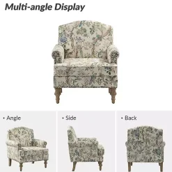 Kirklands Home Accent Chairs|Cream Vintage Birds Traditional Accent Chair