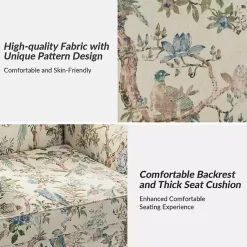 Kirklands Home Accent Chairs|Cream Vintage Birds Traditional Accent Chair