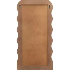 Kirklands Home Full Length & Floor Mirrors|Cream Wavy Mayha Leaner Mirror White