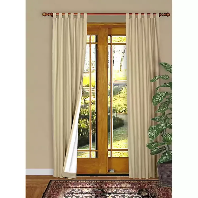 Kirklands Home Curtains & Drapes|Cream Weathermate Blackout Curtain Panel, 63 in. Ivory