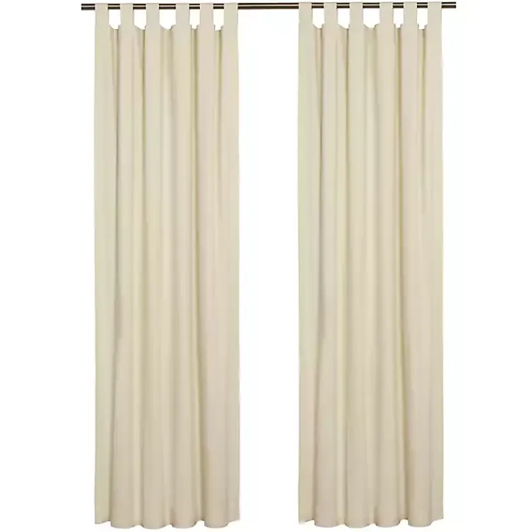 Kirklands Home Curtains & Drapes|Cream Weathermate Blackout Curtain Panel, 95 in. Tan