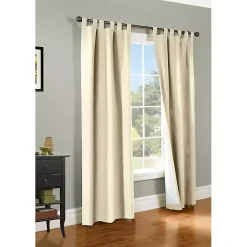 Kirklands Home Curtains & Drapes|Cream Weathermate Blackout Curtain Panel, 95 in. Tan