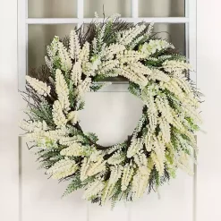 Discount Cream Wheat Spiral Wreath Wreaths