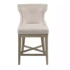 Kirklands Home Bar Stools & Counter Height Stools|Cream Wingback Swivel Seat Counter Stool