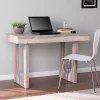 Kirklands Home Office Furniture|Cream Wood Faux Marble Desk