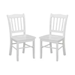 Kirklands Home Dining Chairs|Cream Wood Shaker Dining Chairs, Set of 2 White