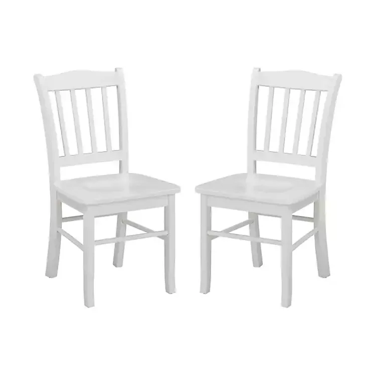 Kirklands Home Dining Chairs|Cream Wood Shaker Dining Chairs, Set of 2 White