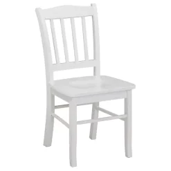 Kirklands Home Dining Chairs|Cream Wood Shaker Dining Chairs, Set of 2 White