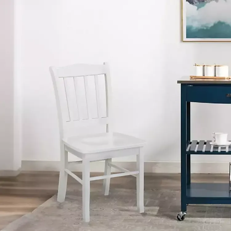 Kirklands Home Dining Chairs|Cream Wood Shaker Dining Chairs, Set of 2 White