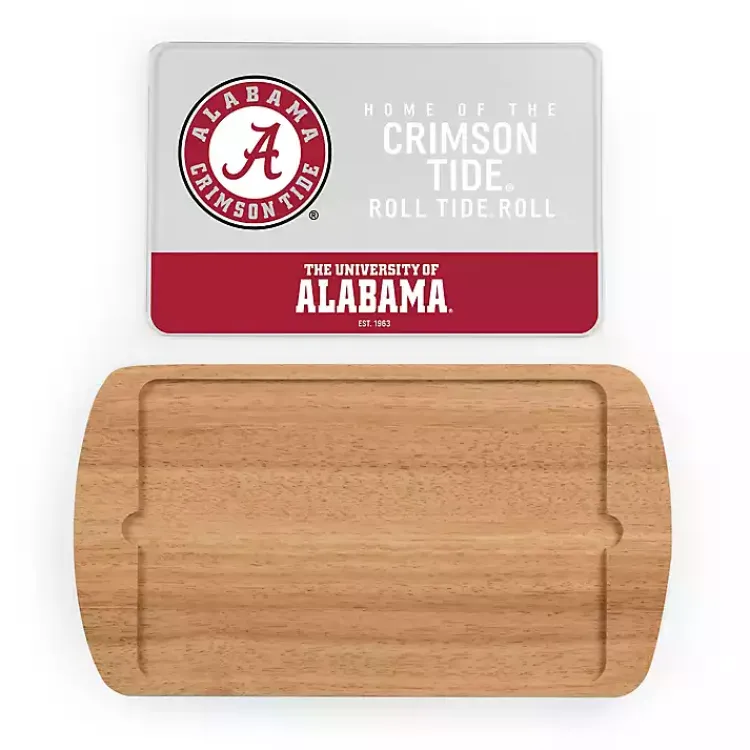 Kirklands Home Serving & Entertaining|Crimson Tide Wood and Glass Serving Board