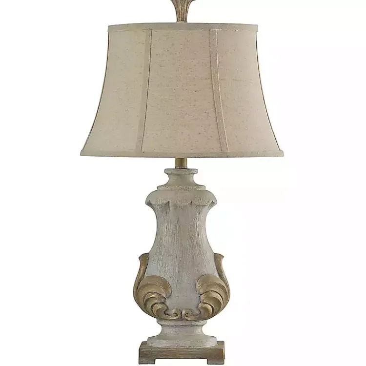 Kirklands Home Table Lamps|Crystal Cream Traditional Table Lamp Tan