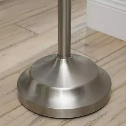 Kirklands Home Floor Lamps|Crystal Spheres Brushed Nickel Floor Lamp White