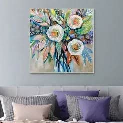 Kirklands Home Canvas Art|Curious Bouquet Framed Canvas Art Print