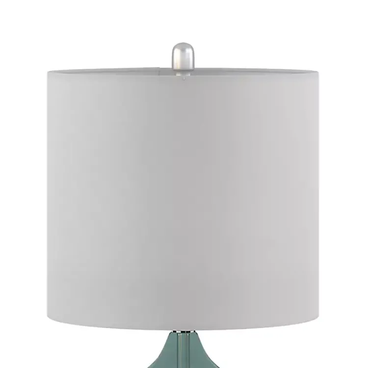 Kirklands Home Table Lamps|Curved Glass Table Lamps, Set of 2 Blue