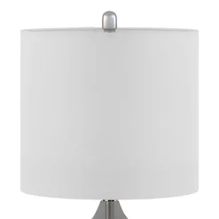 Kirklands Home Table Lamps|Curved Glass Table Lamps, Set of 2 Gray