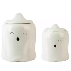 Kirklands Home Kitchen Storage|Cute Ghost Canisters, Set of 2