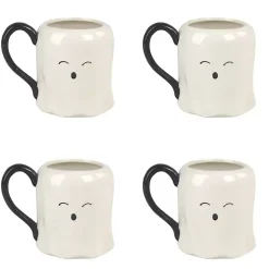Discount Cute Ghost Mugs, Set of 4 Halloween