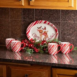 Clearance Cute Reindeer Merry Christmas Platter Christmas Dining & Entertaining