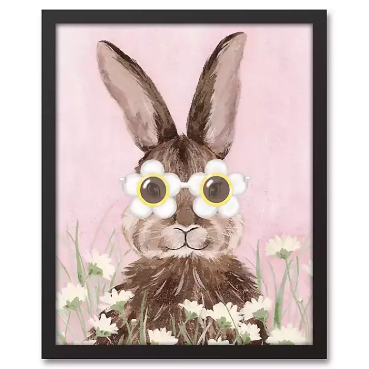 New Daisy Sunnies Bunny Framed Canvas Art Print Easter Decorations