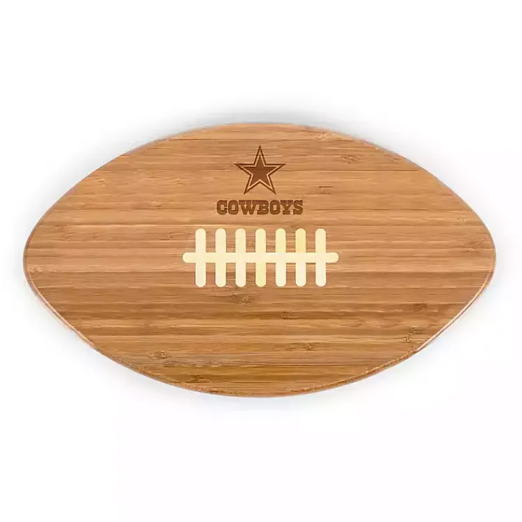 Kirklands Home Serving & Entertaining|Dallas Cowboys Bamboo Football Cutting Board Tan
