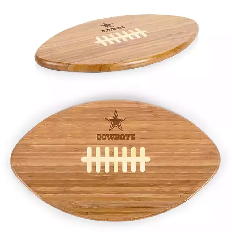 Kirklands Home Serving & Entertaining|Dallas Cowboys Bamboo Football Cutting Board Tan