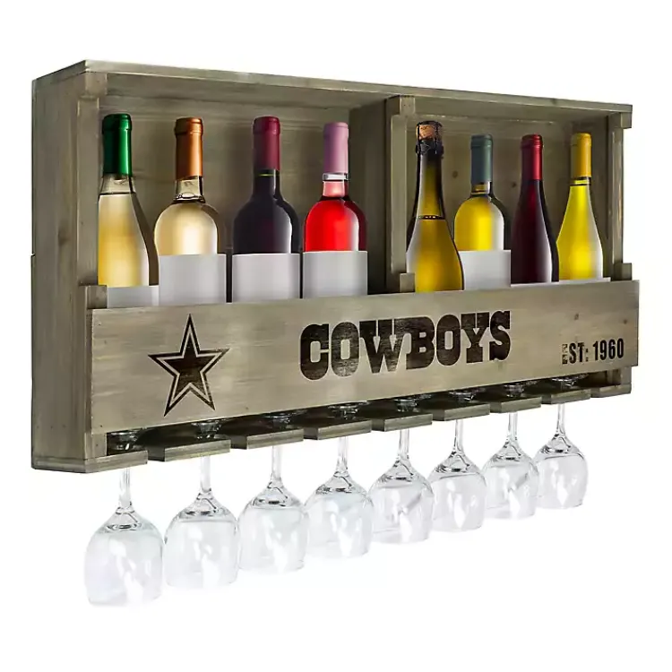 Kirklands Home Shelves|Dallas Cowboys Reclaimed Wood Bar Shelf Gray