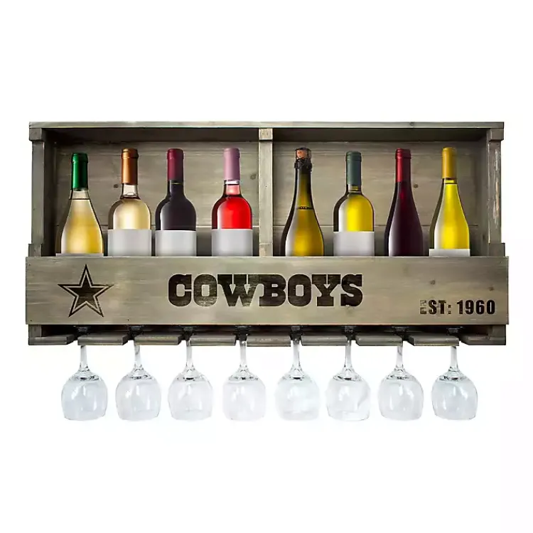 Kirklands Home Shelves|Dallas Cowboys Reclaimed Wood Bar Shelf Gray