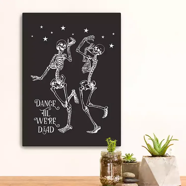 New Dance 'Til We’re Dead Canvas Art Print Halloween