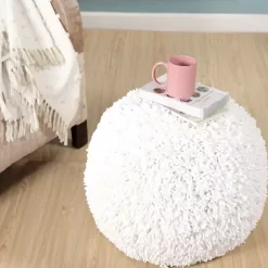 Outlet Dandelion Breeze Shaggy Pouf Poufs & Floor Cushions