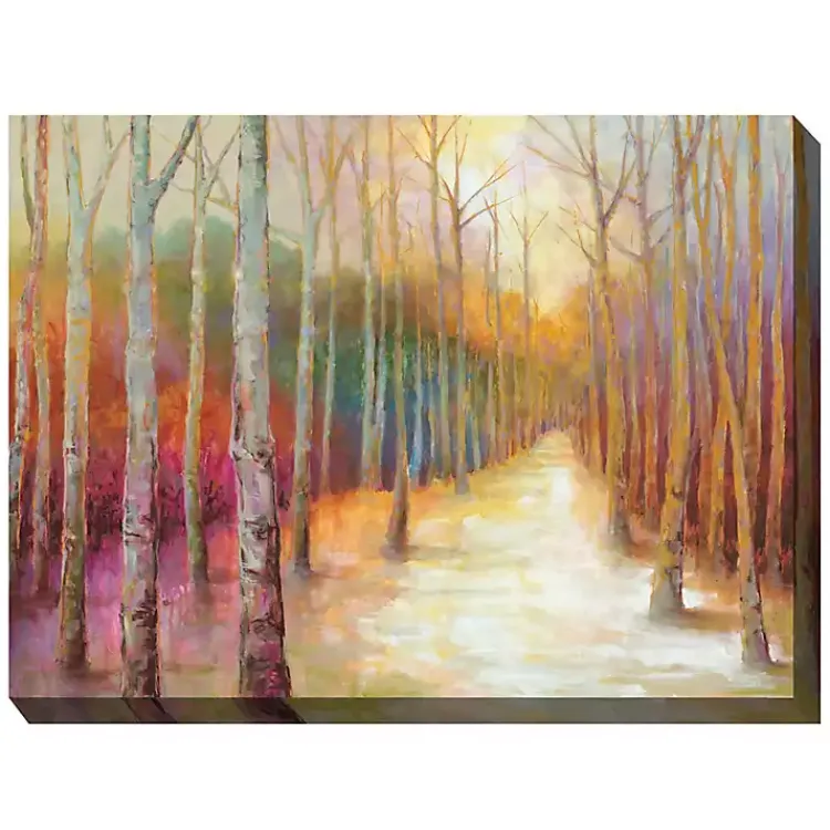 Kirklands Home Outdoor Wall Decor|Dappled Forest Outdoor Canvas Art Print Multi