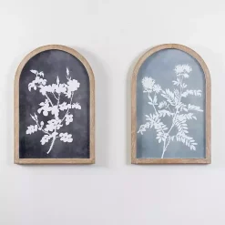 Kirklands Home Framed Art|Dark Botanicals Arch Framed Wall Art Blue