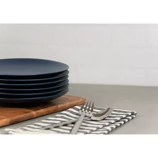 Kirklands Home Dinnerware|Dark Classic Coupe Salad Plates, Set of 6 Blue