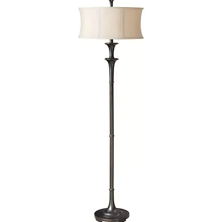 Kirklands Home Floor Lamps|Dark Bronze Metal Flare Floor Lamp Tan